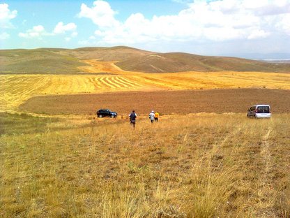 Geländebegehung im Prospektionsareal Geländebegehung im Prospektionsareal