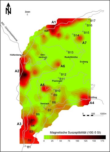 Map of magnetic susceptibility