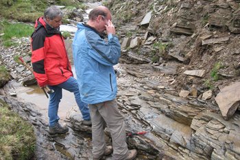 Probennahme mit Harald Fritz (KFU Graz) Probennahme mit Harald Fritz (KFU Graz)