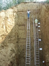 Probennahme im Profil Wels/Aschet